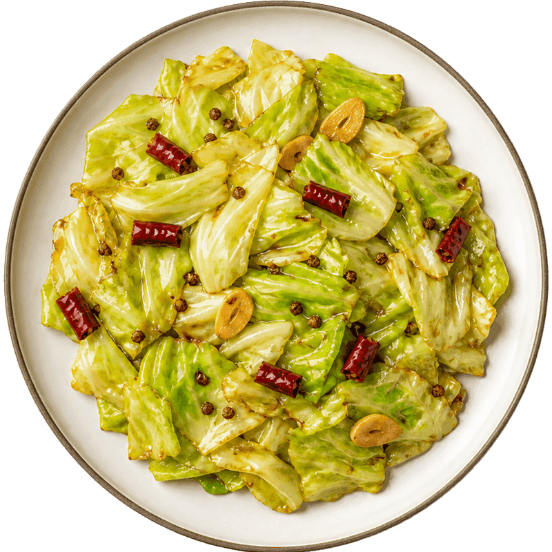 Hand-Torn Cabbage Stir-Fry