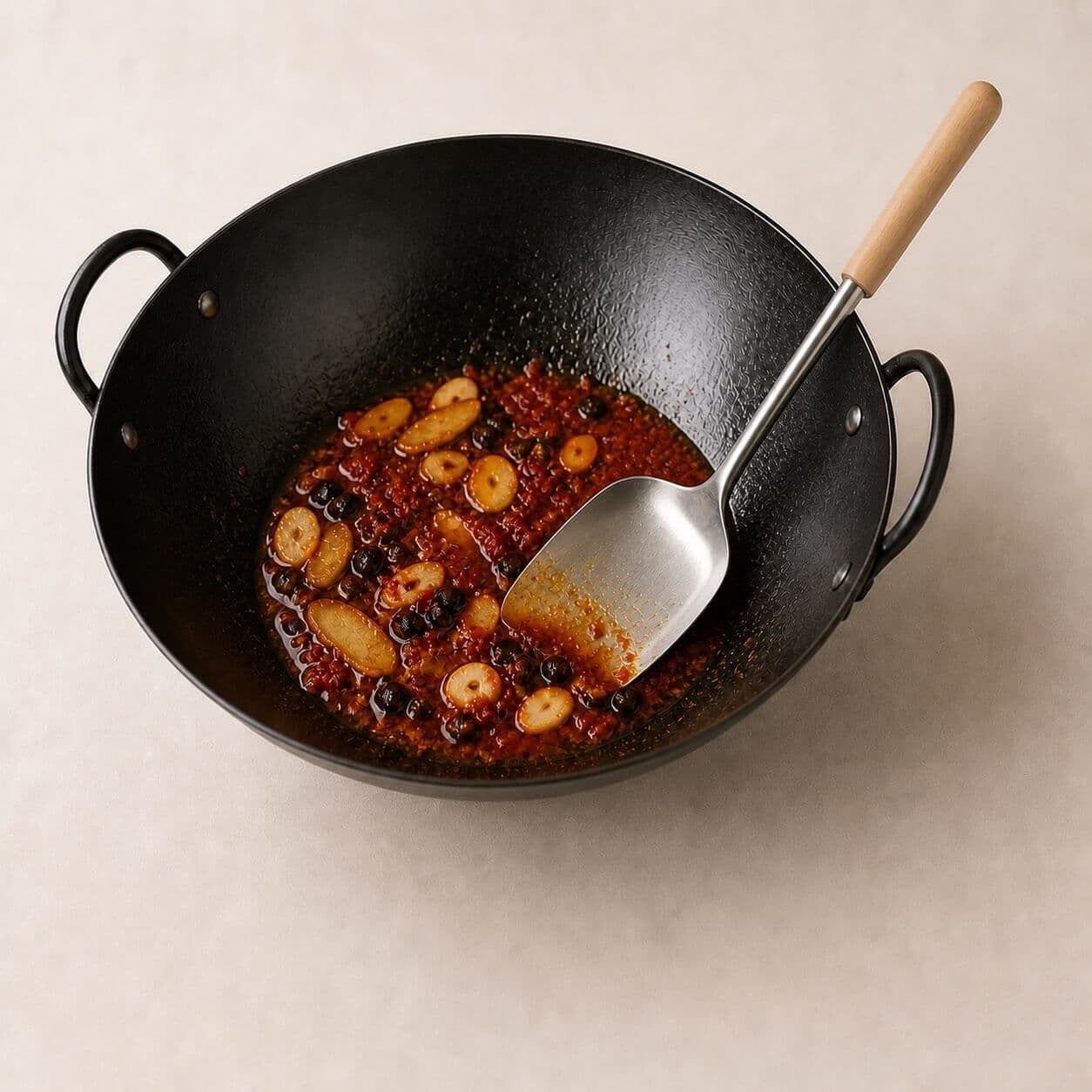 Fry the aromatics