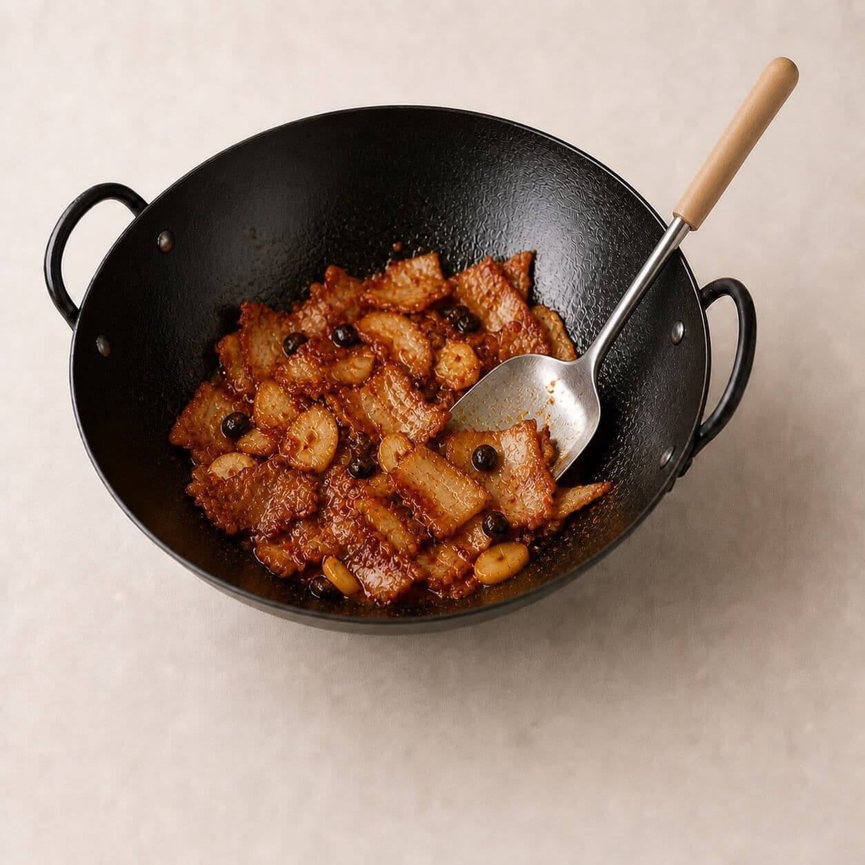 Return and season the pork