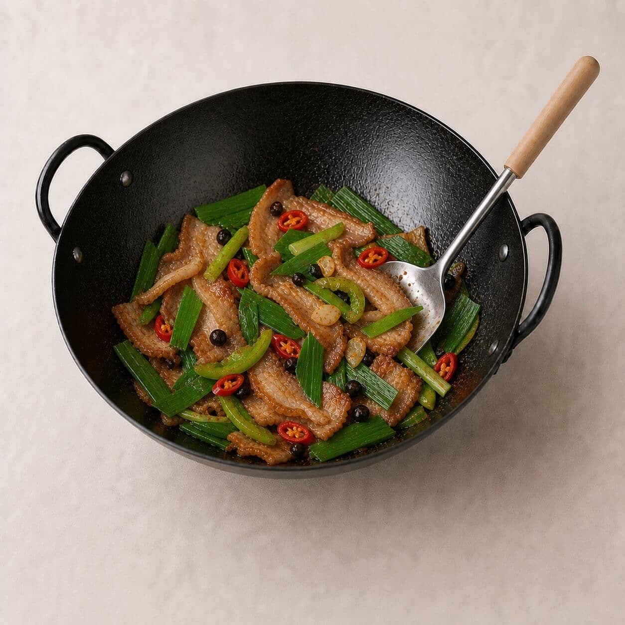 Finish with the vegetables