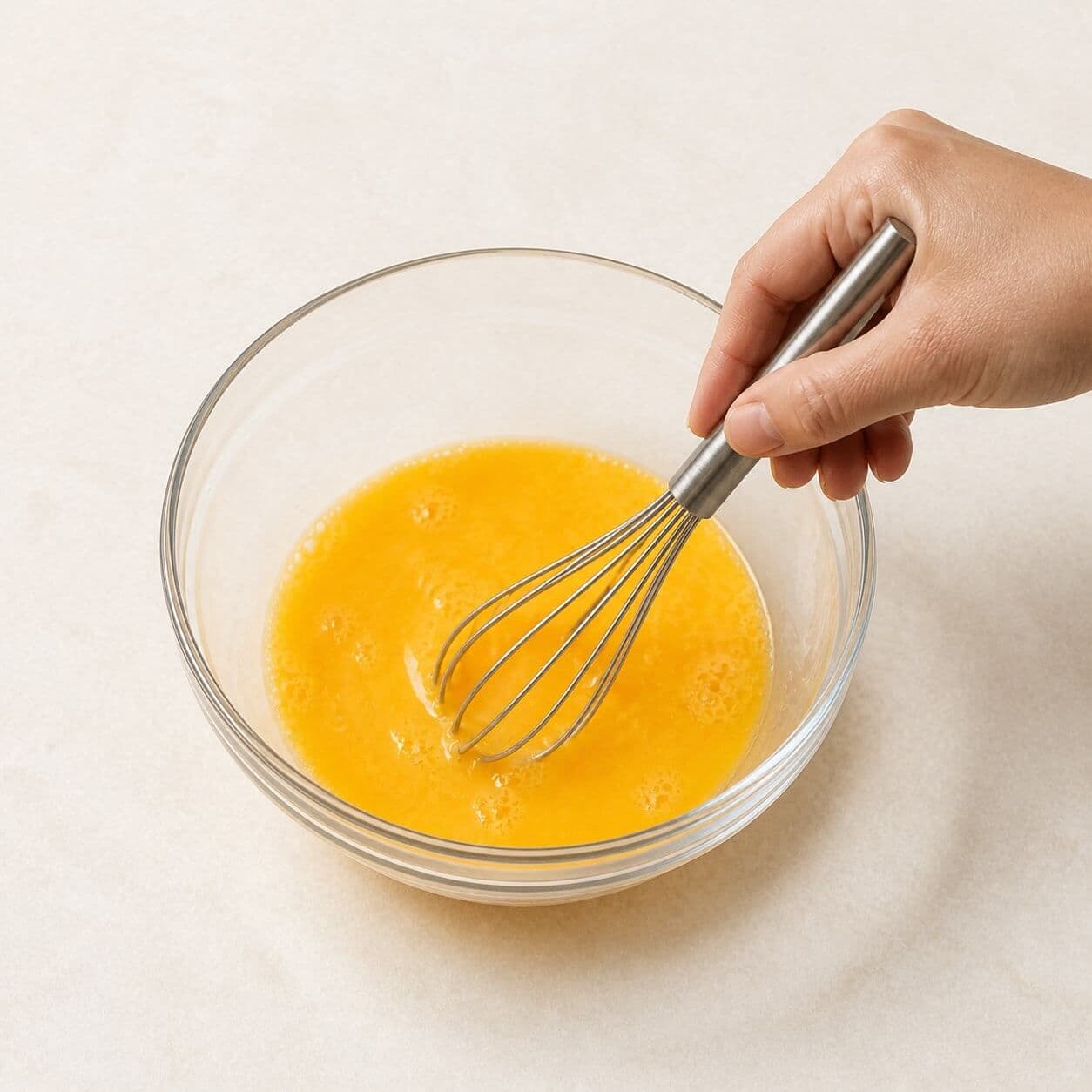 Whisk the eggs